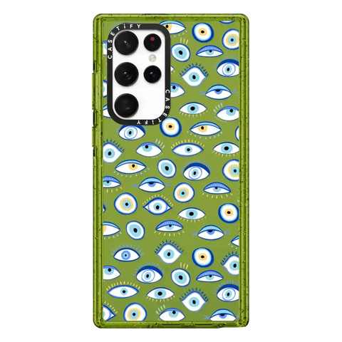 blue all seeing eye summer holiday pattern on clear