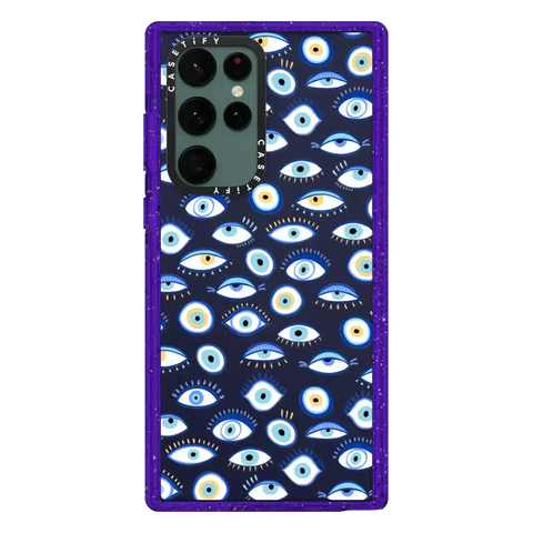 blue all seeing eye summer holiday pattern on clear