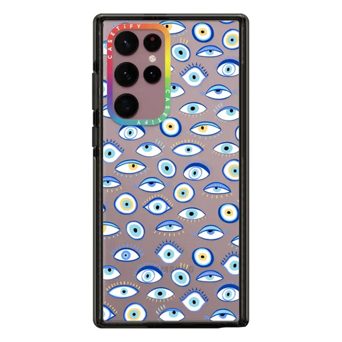 blue all seeing eye summer holiday pattern on clear