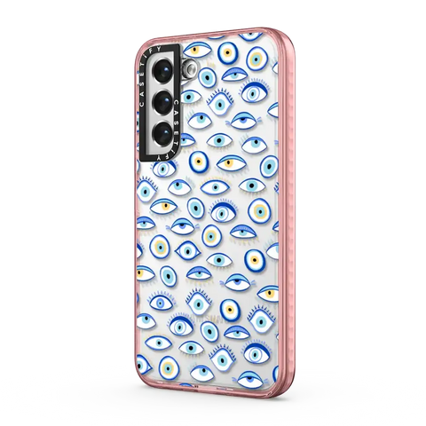 blue all seeing eye summer holiday pattern on clear