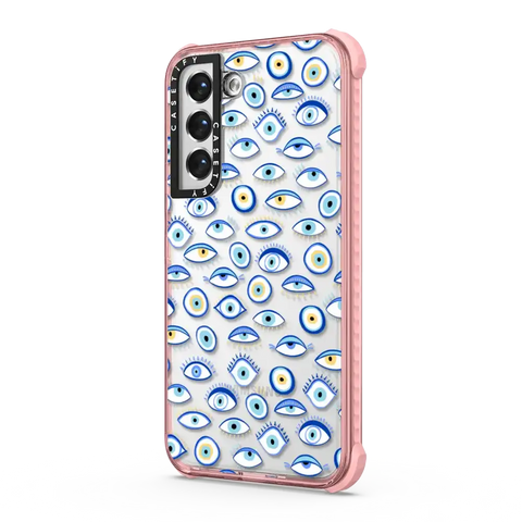 blue all seeing eye summer holiday pattern on clear