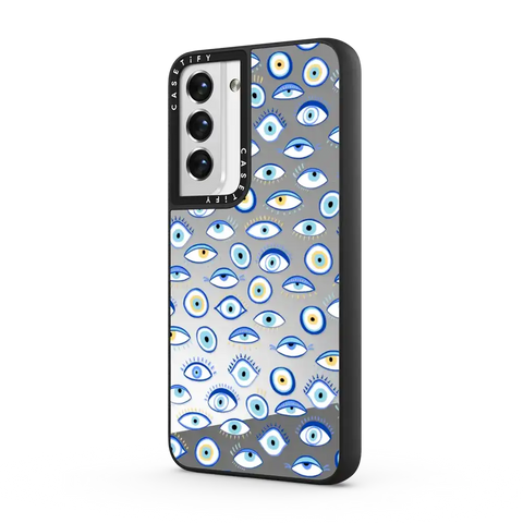 blue all seeing eye summer holiday pattern on clear