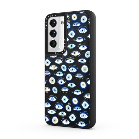 blue all seeing eye summer holiday pattern on clear