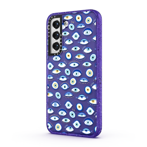blue all seeing eye summer holiday pattern on clear