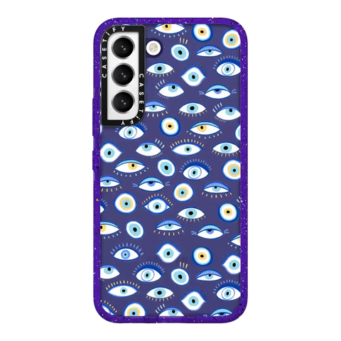 blue all seeing eye summer holiday pattern on clear