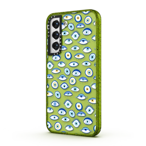 blue all seeing eye summer holiday pattern on clear