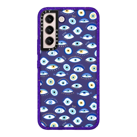 blue all seeing eye summer holiday pattern on clear
