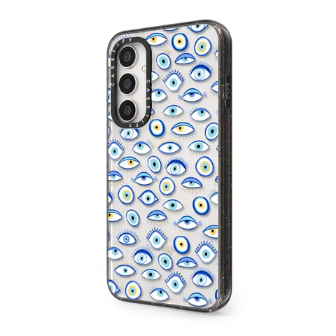 blue all seeing eye summer holiday pattern on clear