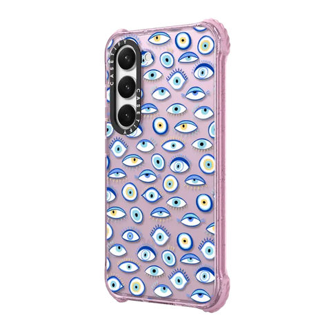 blue all seeing eye summer holiday pattern on clear