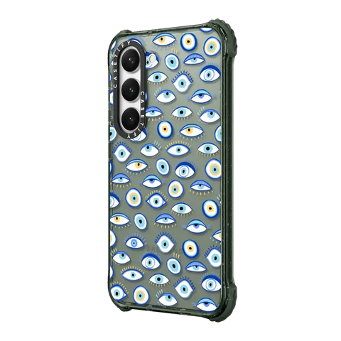 blue all seeing eye summer holiday pattern on clear