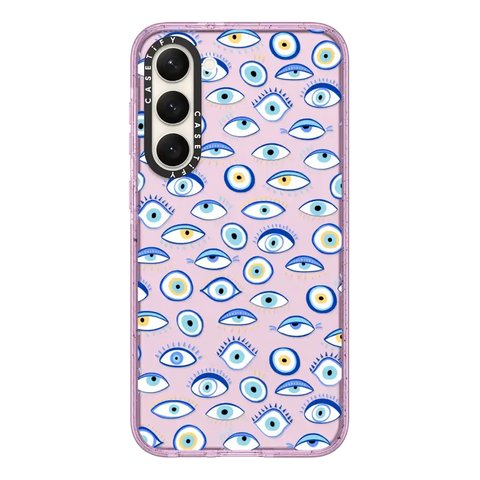 blue all seeing eye summer holiday pattern on clear
