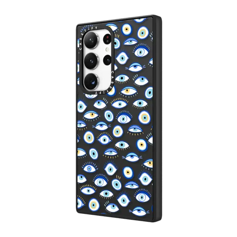 blue all seeing eye summer holiday pattern on clear