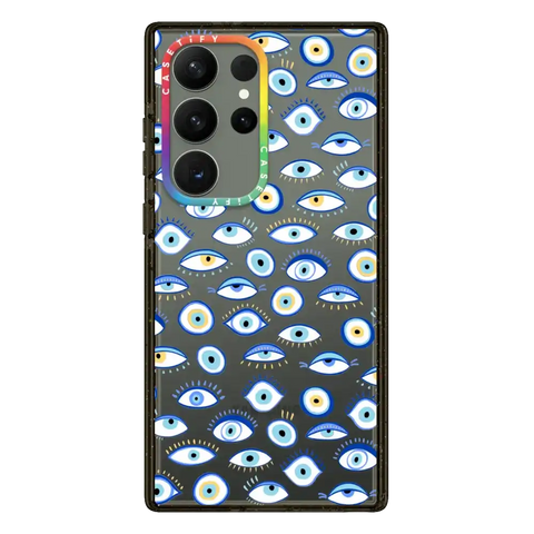 blue all seeing eye summer holiday pattern on clear