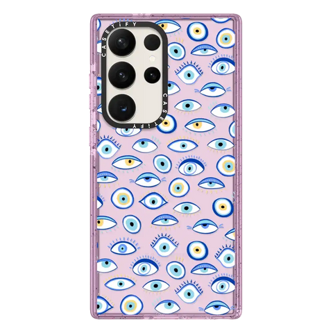 blue all seeing eye summer holiday pattern on clear