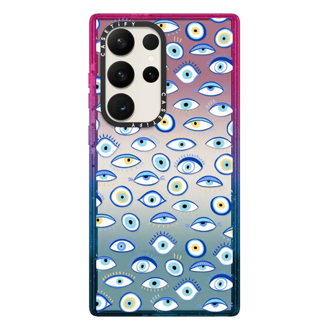 blue all seeing eye summer holiday pattern on clear