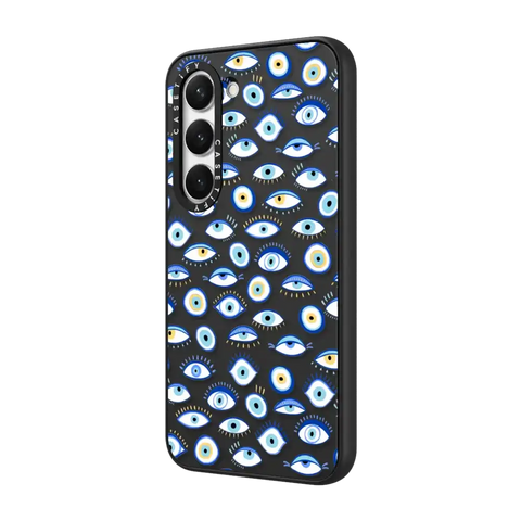 blue all seeing eye summer holiday pattern on clear
