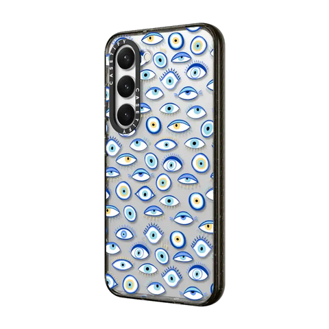 blue all seeing eye summer holiday pattern on clear