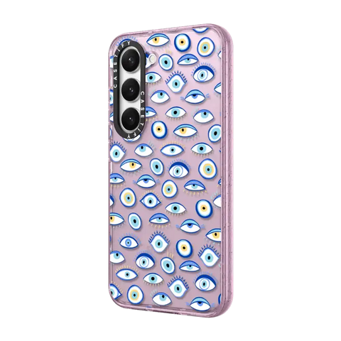 blue all seeing eye summer holiday pattern on clear