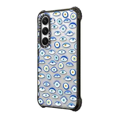 blue all seeing eye summer holiday pattern on clear
