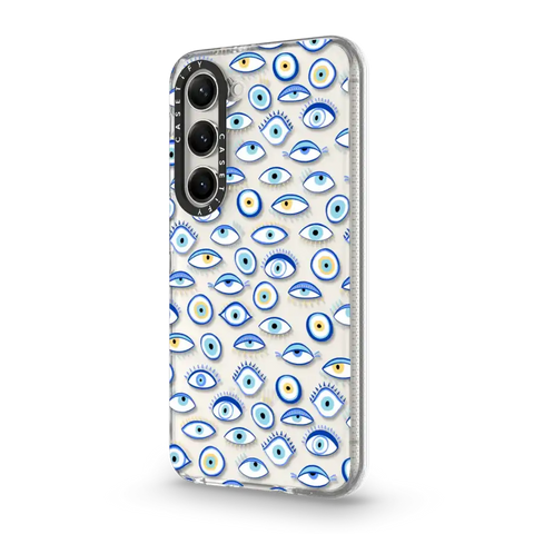blue all seeing eye summer holiday pattern on clear