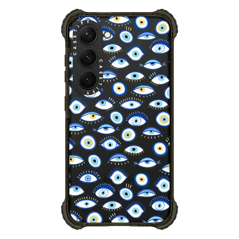 blue all seeing eye summer holiday pattern on clear