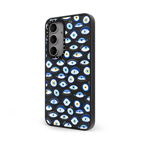 blue all seeing eye summer holiday pattern on clear