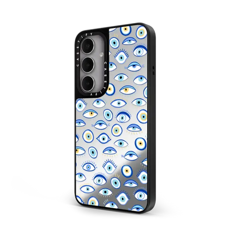 blue all seeing eye summer holiday pattern on clear