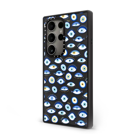 blue all seeing eye summer holiday pattern on clear