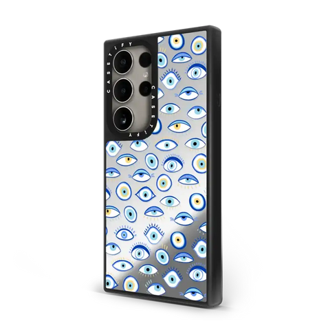 blue all seeing eye summer holiday pattern on clear