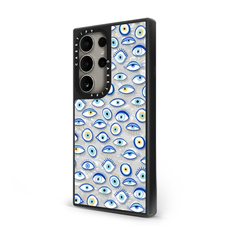blue all seeing eye summer holiday pattern on clear