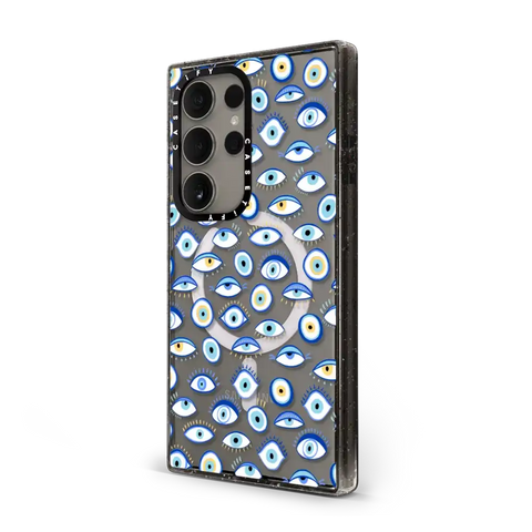 blue all seeing eye summer holiday pattern on clear