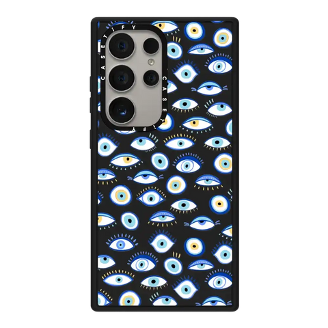 blue all seeing eye summer holiday pattern on clear
