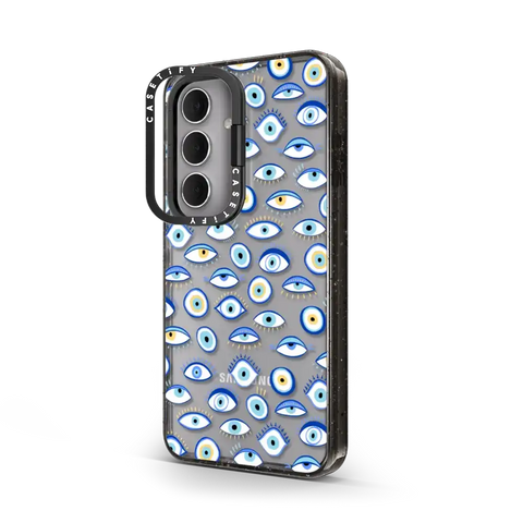 blue all seeing eye summer holiday pattern on clear