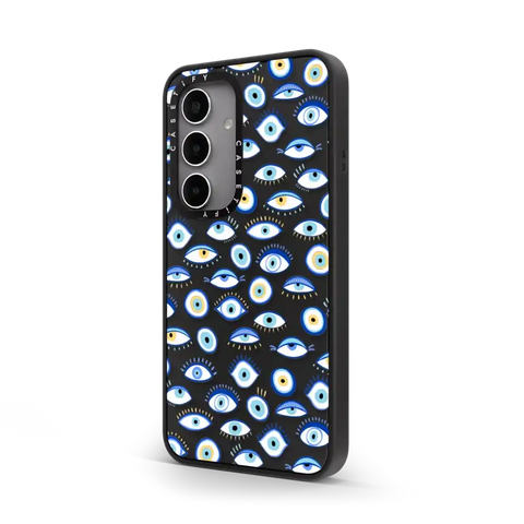 blue all seeing eye summer holiday pattern on clear