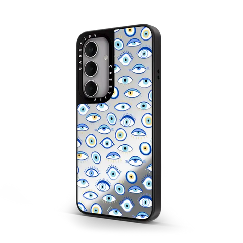 blue all seeing eye summer holiday pattern on clear