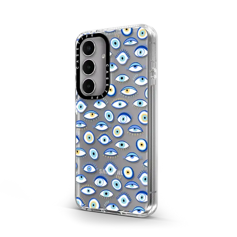 blue all seeing eye summer holiday pattern on clear