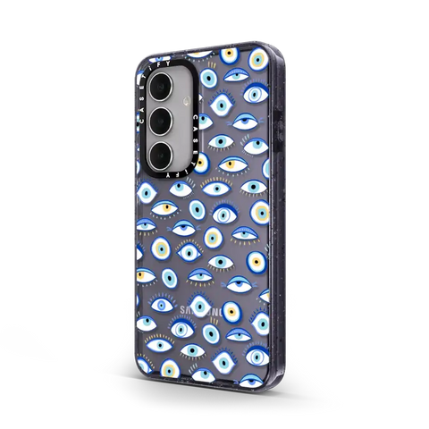 blue all seeing eye summer holiday pattern on clear