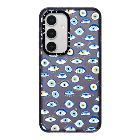 blue all seeing eye summer holiday pattern on clear