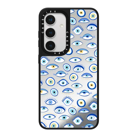 blue all seeing eye summer holiday pattern on clear