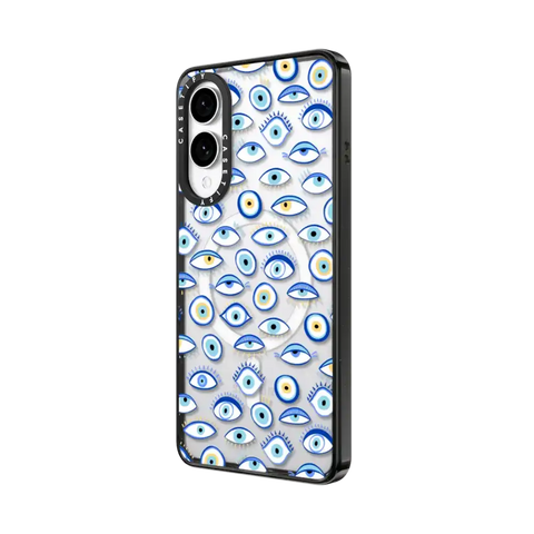 blue all seeing eye summer holiday pattern on clear