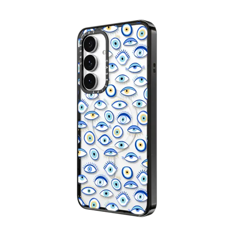 blue all seeing eye summer holiday pattern on clear