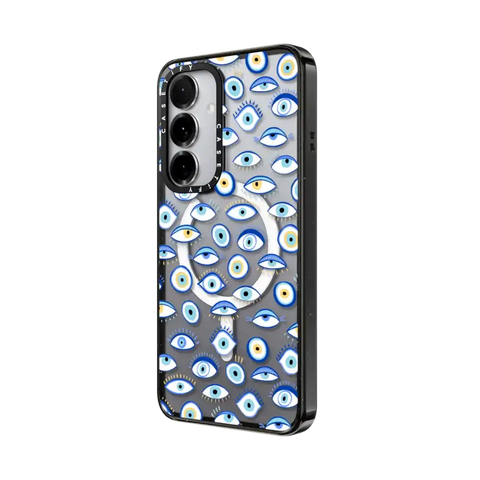 blue all seeing eye summer holiday pattern on clear
