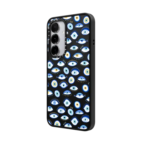 blue all seeing eye summer holiday pattern on clear