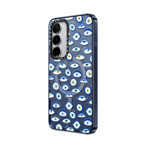 blue all seeing eye summer holiday pattern on clear