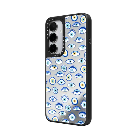 blue all seeing eye summer holiday pattern on clear