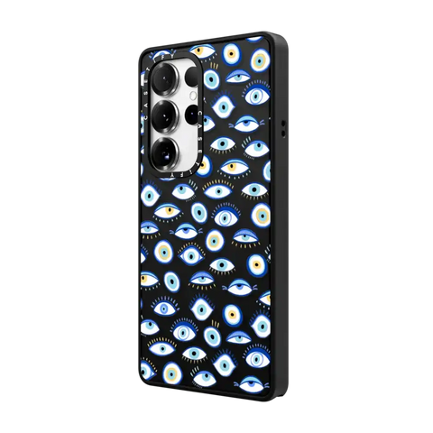 blue all seeing eye summer holiday pattern on clear