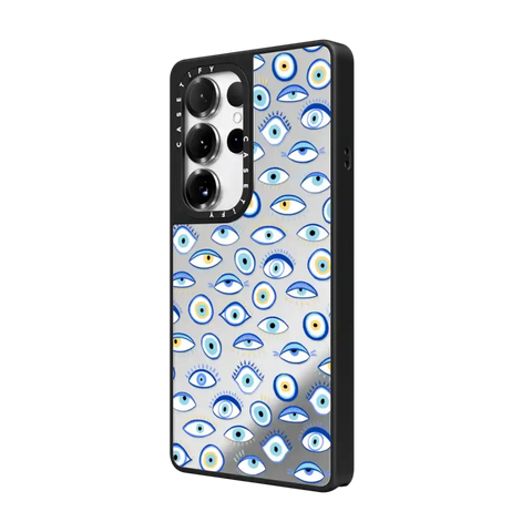 blue all seeing eye summer holiday pattern on clear