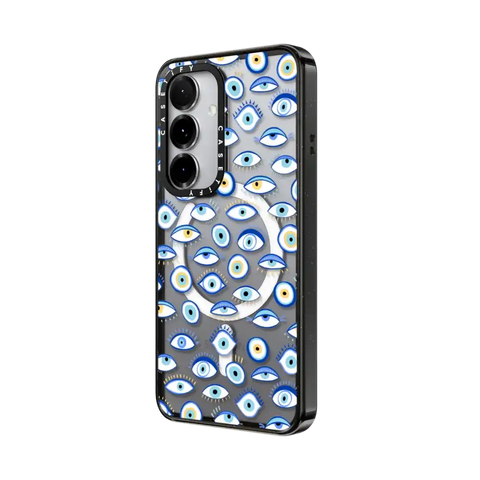 blue all seeing eye summer holiday pattern on clear