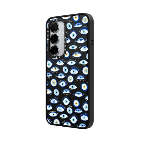 blue all seeing eye summer holiday pattern on clear