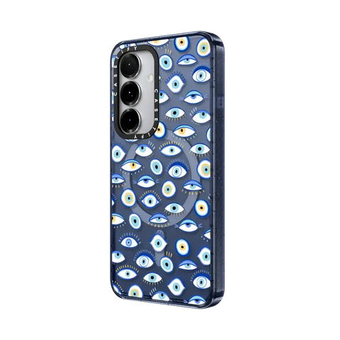 blue all seeing eye summer holiday pattern on clear